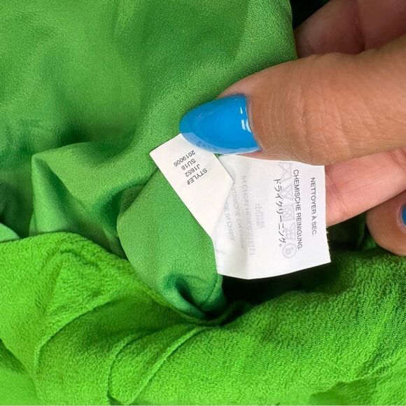 J. Crew Faux-Wrap Mini Dress in Drapey Crepe in Bright Kelly Green 12 - Picture 9 of 10